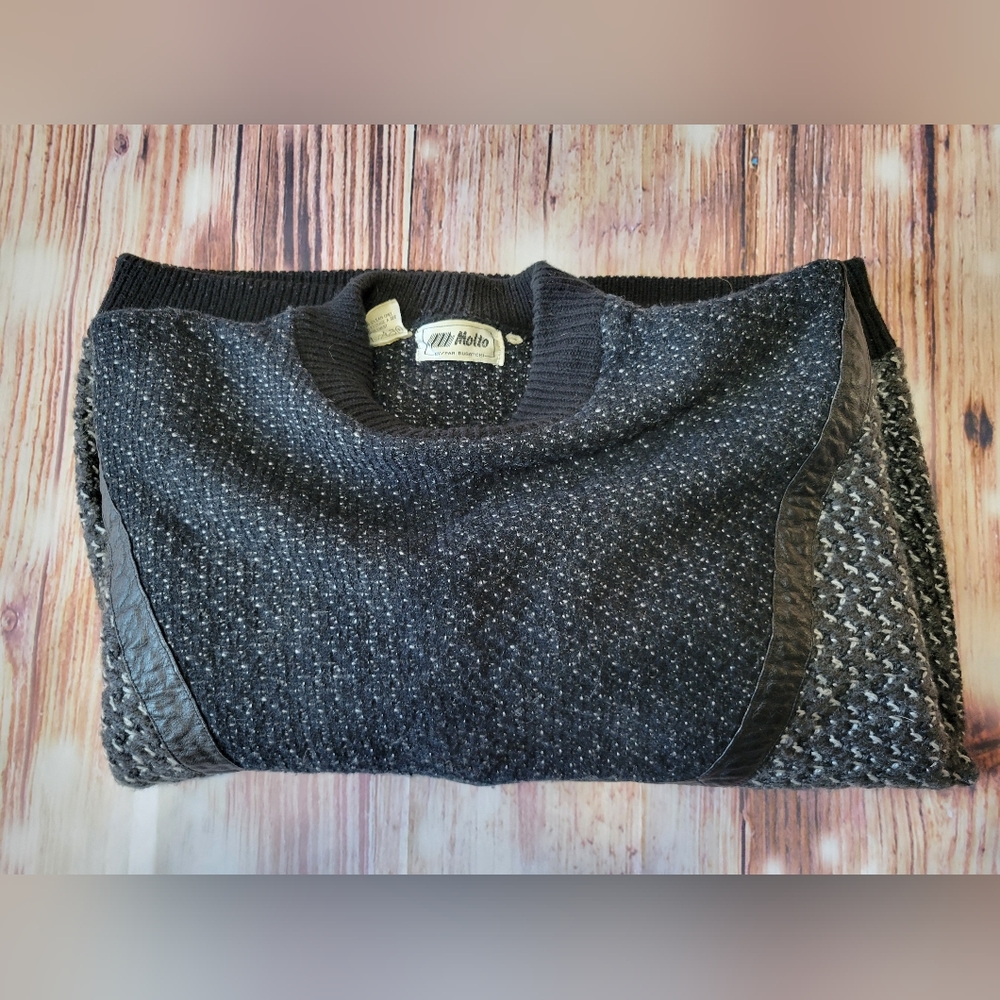 Bugatchi Black and Silver Patterned Crewneck Sweater - Picture 2 of 6